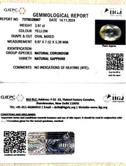 3.97/CT Natural Ceylonese Pukhraj with Govt Lab Certificate-12210